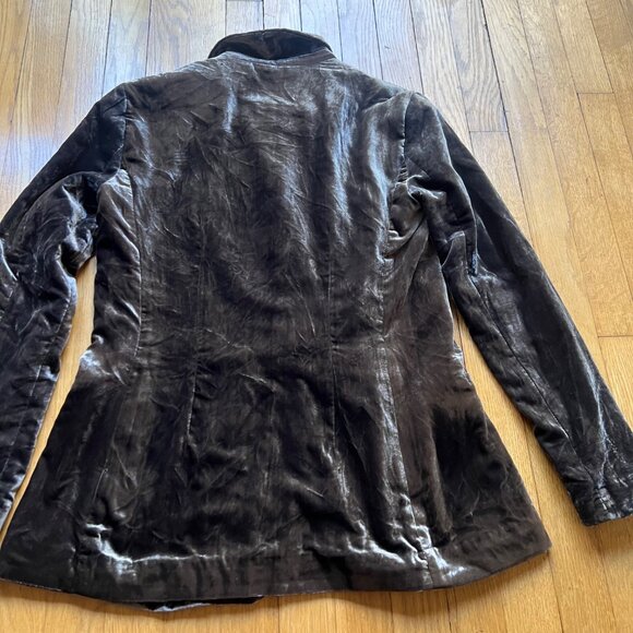 Anthropologie Dark Brown Velvet Blazer - Picture 16 of 16